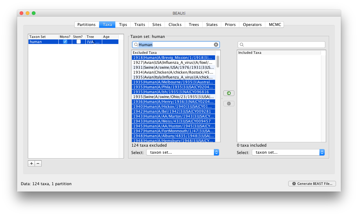 How To Create Taxon Sets Beast Documentation